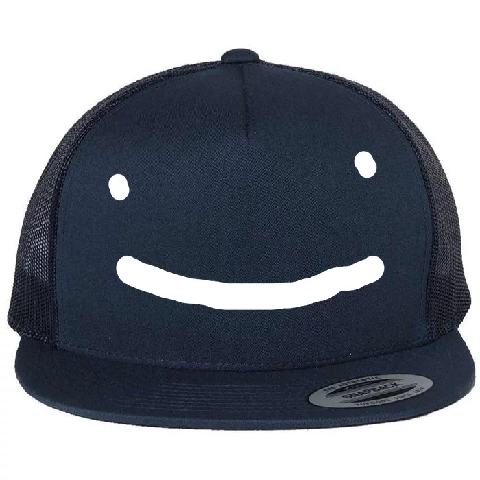 Dreamy Smiley Face Flat Bill Trucker Hat