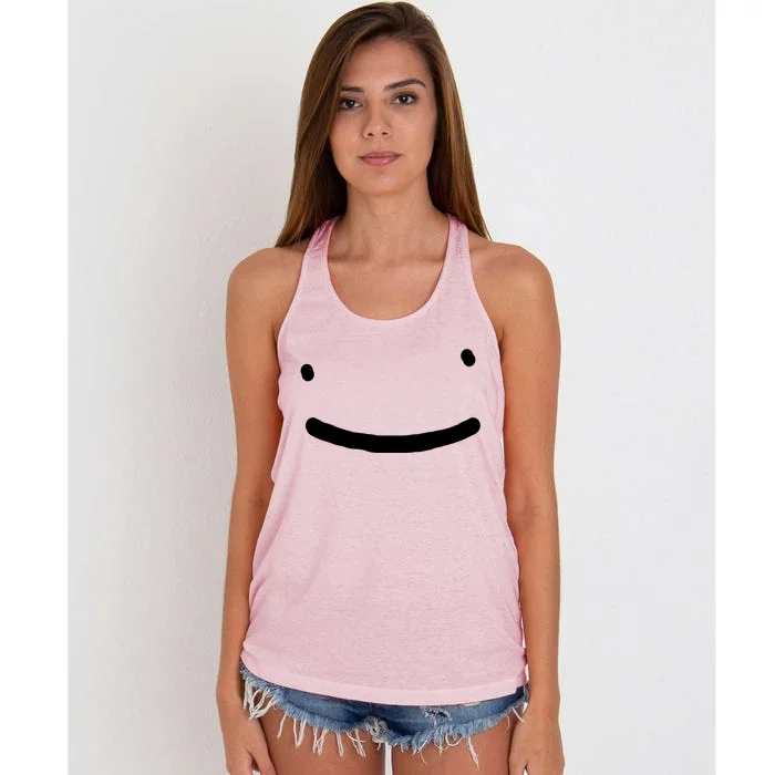 Dreamy Smiley Face Women's Knotted Racerback Tank