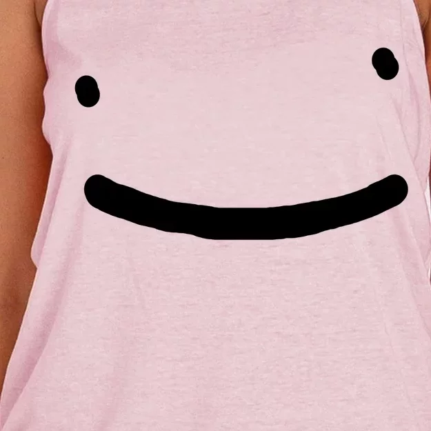 Dreamy Smiley Face Women's Knotted Racerback Tank