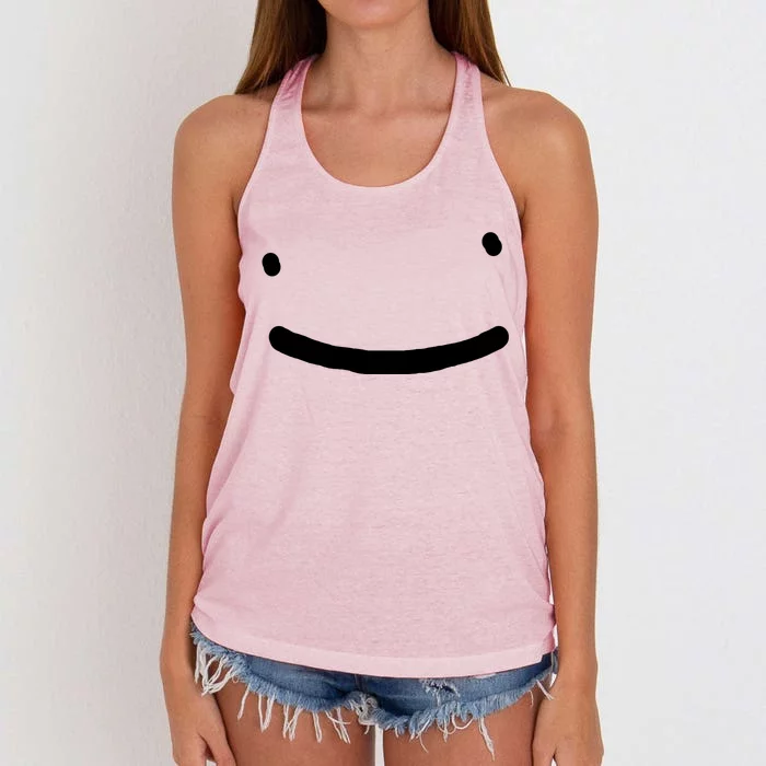 Dreamy Smiley Face Women's Knotted Racerback Tank