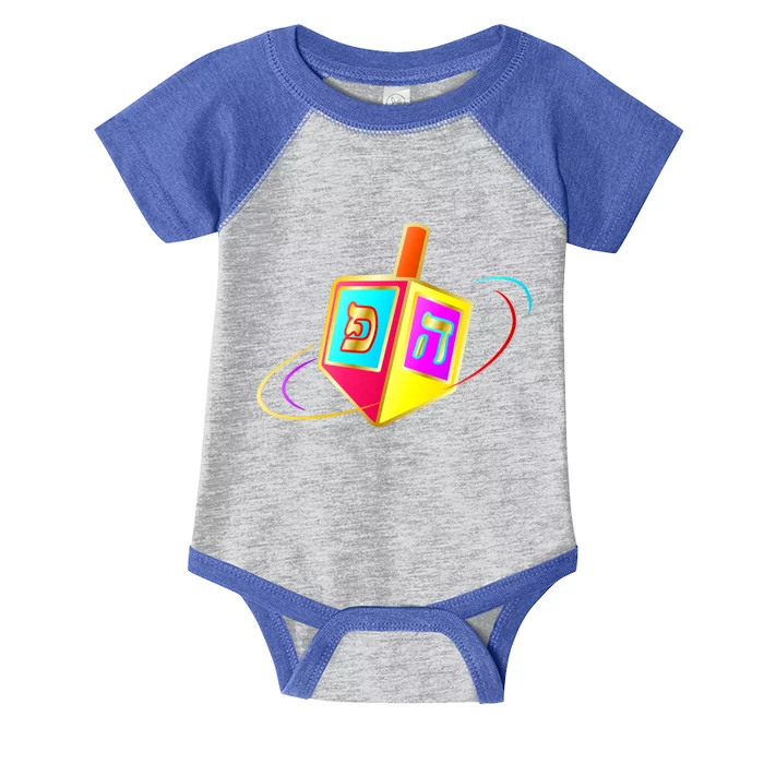 Dreidel Hanukkah Festival of Lights Infant Baby Jersey Bodysuit