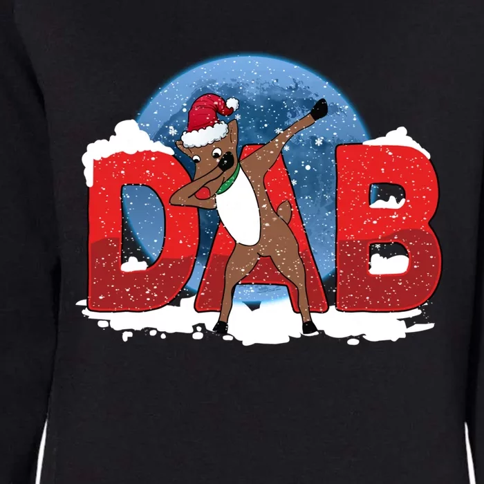 Dab Reindeer Funny Xmas Deer Dabbing Christmas Gift Womens California Wash Sweatshirt