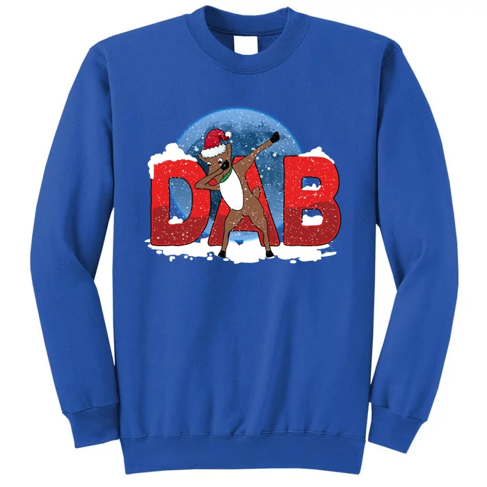 Dab Reindeer Funny Xmas Deer Dabbing Christmas Gift Tall Sweatshirt