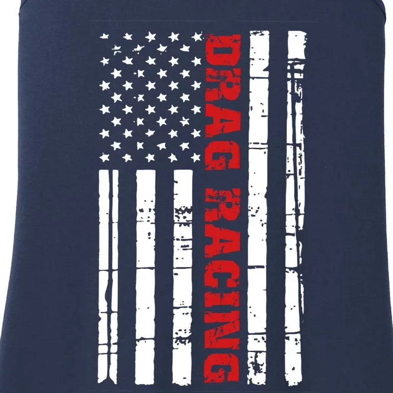 Drag Racing Flag Cool Gift Street Drag Outlaws American Gift Ladies Essential Tank