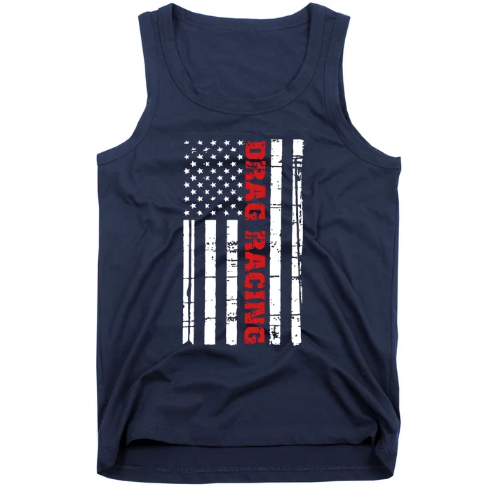 Drag Racing Flag Cool Gift Street Drag Outlaws American Gift Tank Top