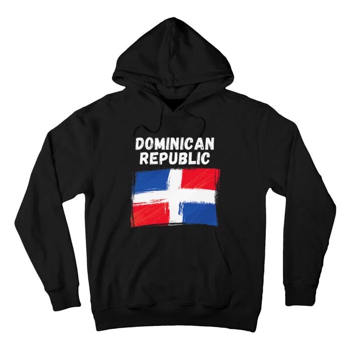 Dominican Republic Flag Vintage Grunge Dominican Flag Tall Hoodie