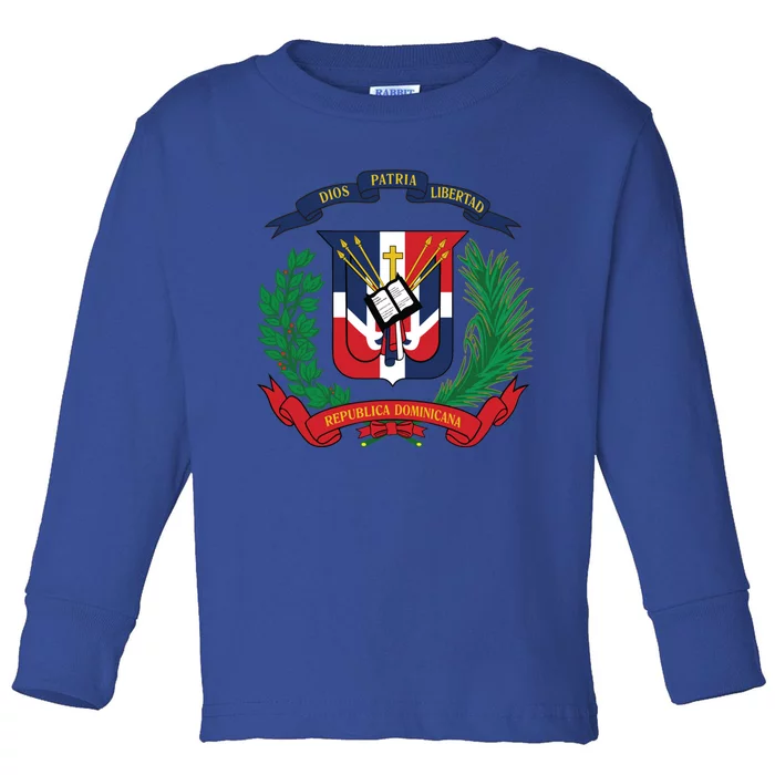 Dominican Republic Flag National Emblem Republica Dominicana Cool Gift Toddler Long Sleeve Shirt