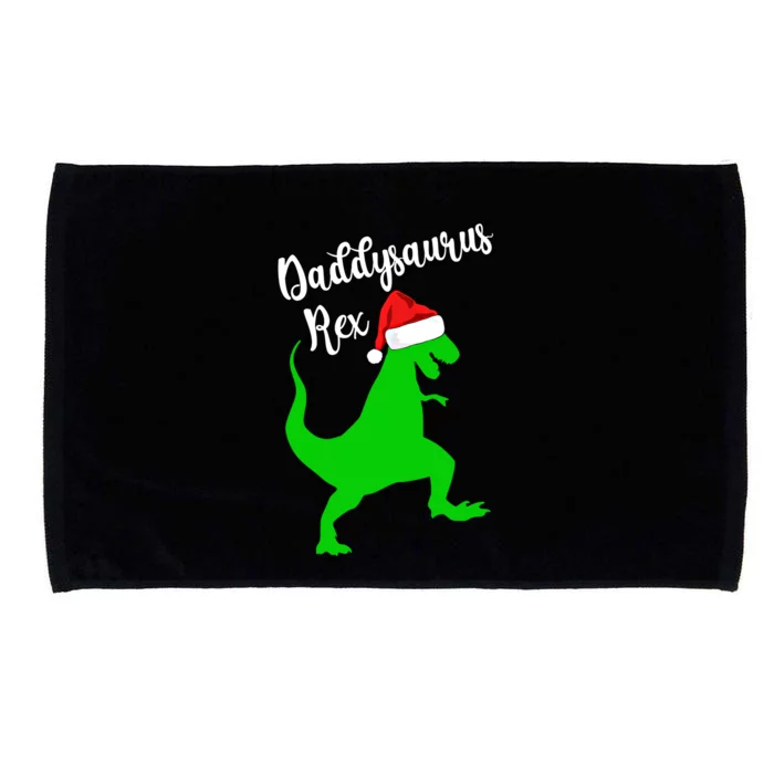 Daddysaurus Rex Funny Dinosaur Christmas Pajamas Gift Microfiber Hand Towel