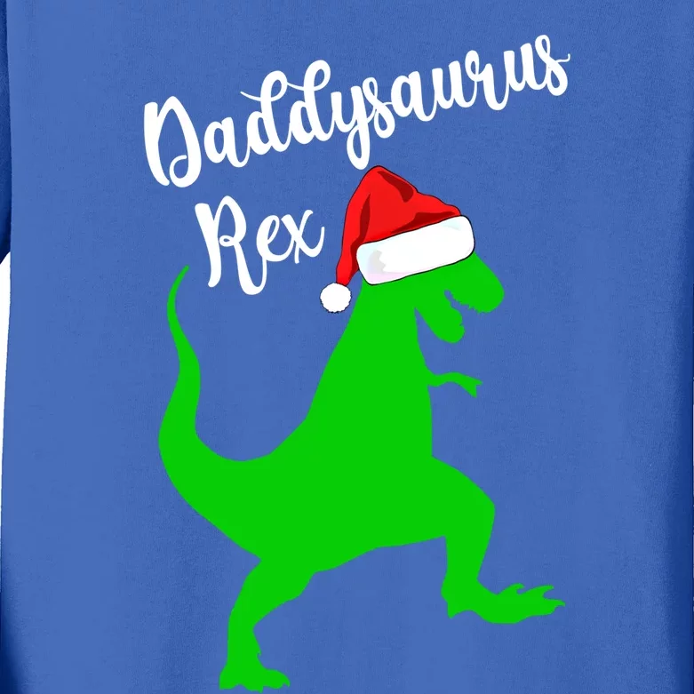 Daddysaurus Rex Funny Dinosaur Christmas Pajamas Gift Kids Long Sleeve Shirt