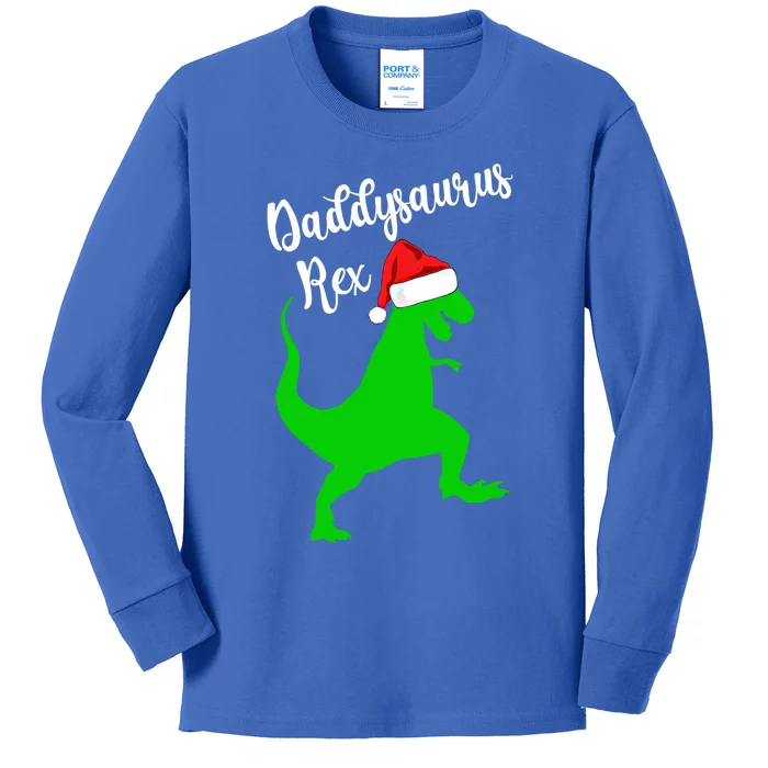 Daddysaurus Rex Funny Dinosaur Christmas Pajamas Gift Kids Long Sleeve Shirt