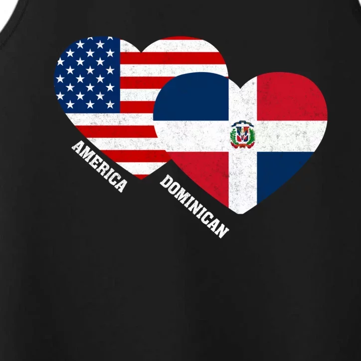 Dominican Republic Flag Great Gift Half Dominican American Pride Gift Performance Tank