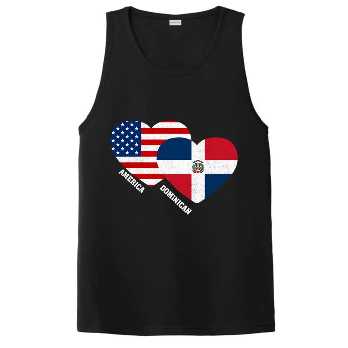 Dominican Republic Flag Great Gift Half Dominican American Pride Gift Performance Tank