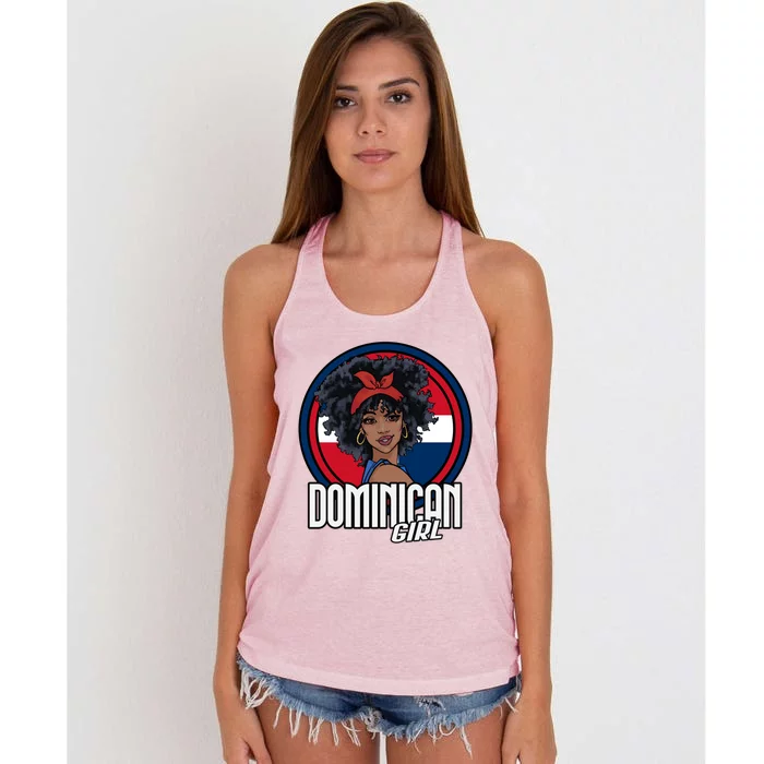 Dominican Republic Flag Republica Dominicana Gift Women's Knotted Racerback Tank