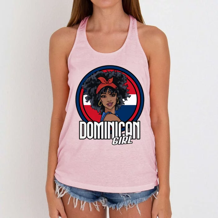 Dominican Republic Flag Republica Dominicana Gift Women's Knotted Racerback Tank