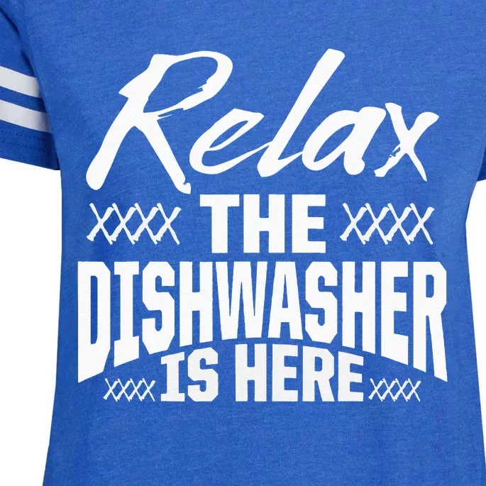 Dishwasher Relax Funny Dishwashing Gift Enza Ladies Jersey Football T-Shirt