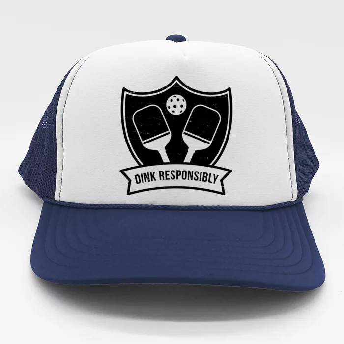 Dink Responsibly Funny Pickleball Trucker Hat