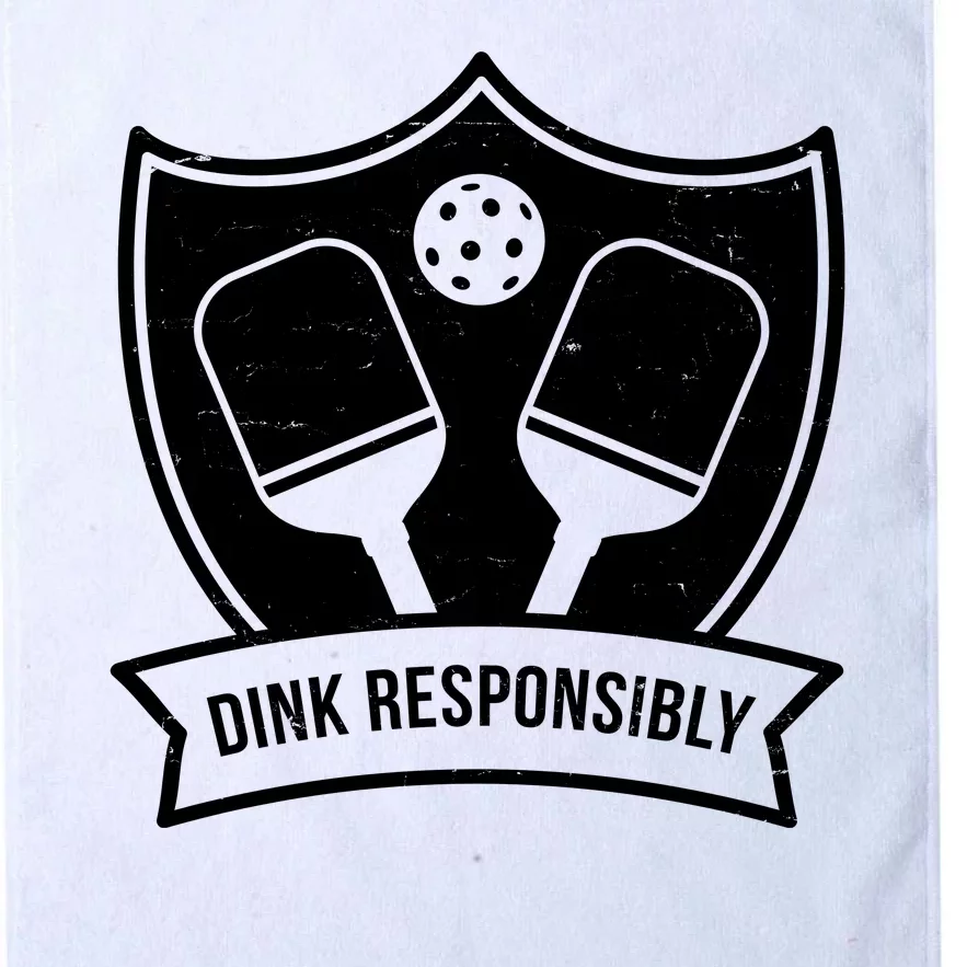 Dink Responsibly Funny Pickleball Platinum Collection Golf Towel