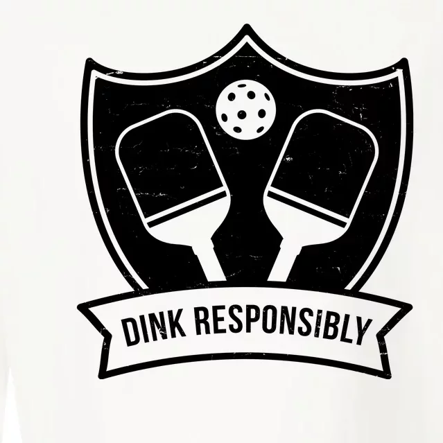 Dink Responsibly Funny Pickleball Cropped Pullover Crew