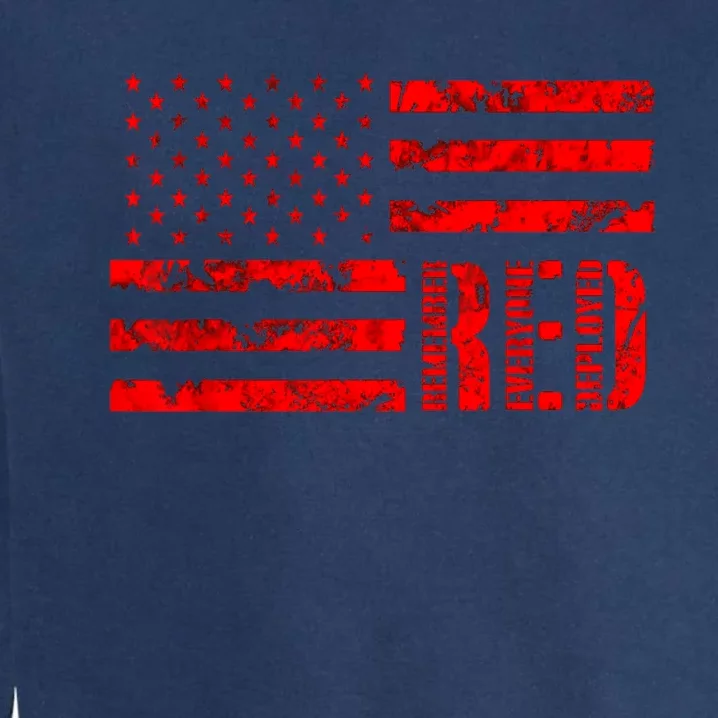 Distressed R.E.D. Friday Remember Everyone Deployed Garment-Dyed Sweatshirt