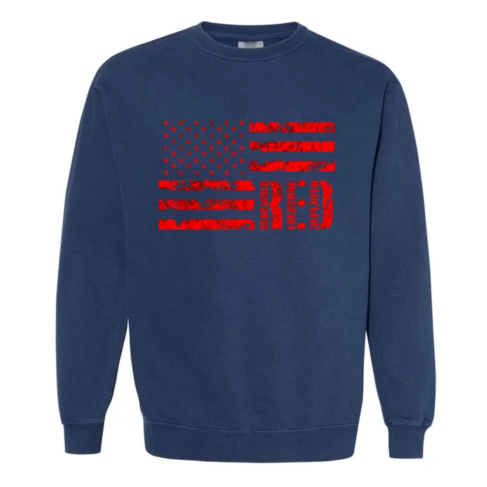 Distressed R.E.D. Friday Remember Everyone Deployed Garment-Dyed Sweatshirt