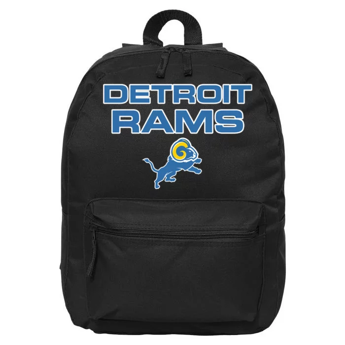 Detroit Rams Funny 16 in Basic Backpack