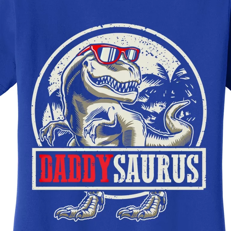 Daddysaurus Rex Fathers Day Dinosaur Daddy Funny Gift Women's T-Shirt