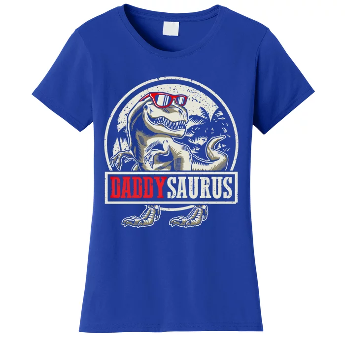 Daddysaurus Rex Fathers Day Dinosaur Daddy Funny Gift Women's T-Shirt