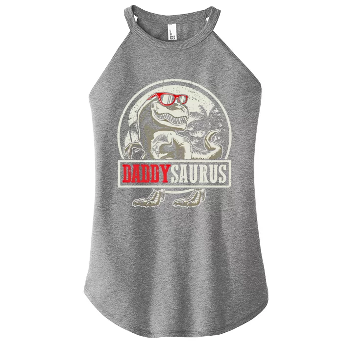 Daddysaurus Rex Fathers Day Dinosaur Daddy Funny Gift Women’s Perfect Tri Rocker Tank