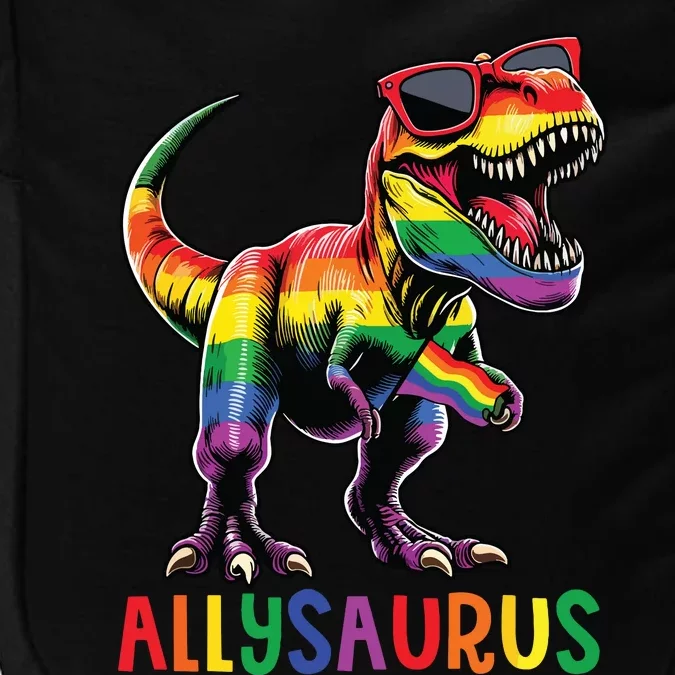 Dinosaur Rainbow Flag Ally Lgbt Allysaurus Lgbt Pride Impact Tech Backpack