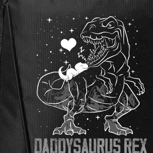 Daddysaurus Rex Funny Cute Dinosaur Fathers Day Gift Cute Gift City Backpack