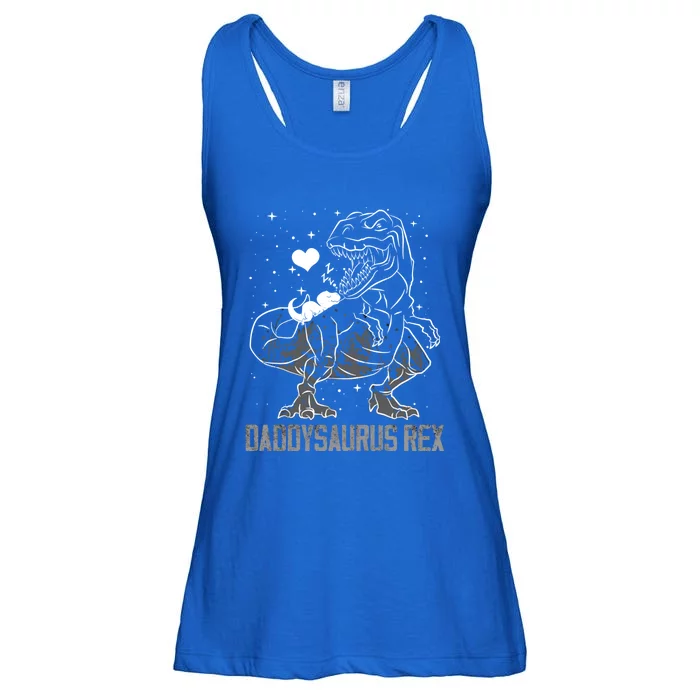 Daddysaurus Rex Funny Cute Dinosaur Fathers Day Gift Cute Gift Ladies Essential Flowy Tank