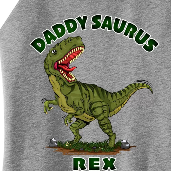 Daddysaurus Rex Funny Fathers Day Dinosaur Novelty Gift Women’s Perfect Tri Rocker Tank