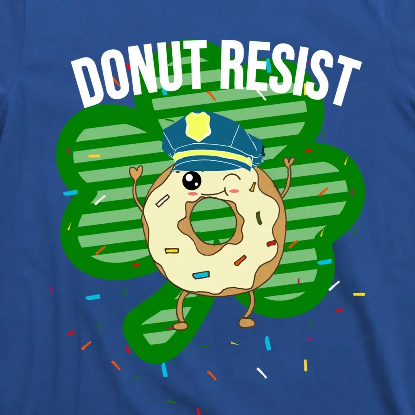 Donut Resist Funny Police Officer Irish St Patricks Day Meme Gift T-Shirt