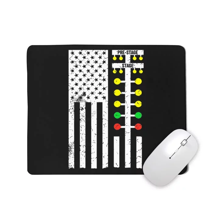 Drag Racing Flag American Drag Race Track Strip Light Tree Mousepad