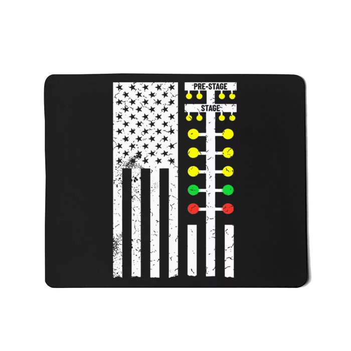 Drag Racing Flag American Drag Race Track Strip Light Tree Mousepad