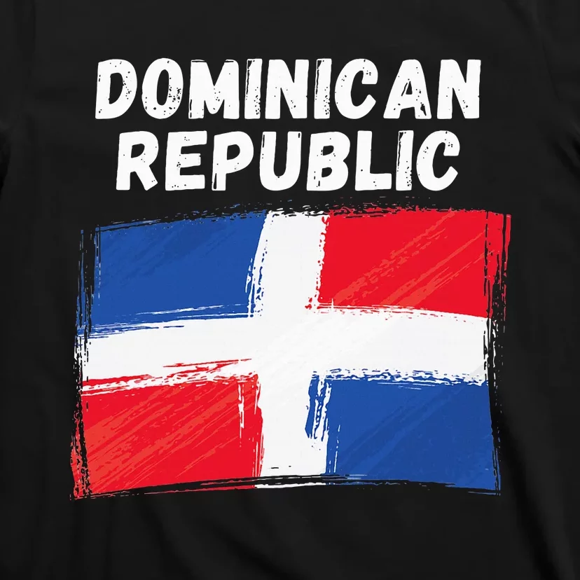 Dominican Republic Flag Retro Distressed Flag T-Shirt