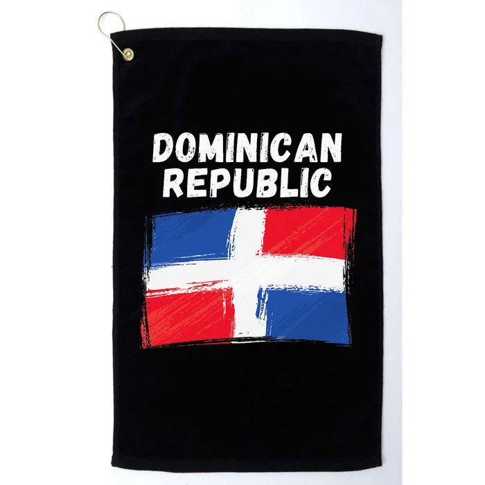 Dominican Republic Flag Retro Distressed Flag Platinum Collection Golf Towel