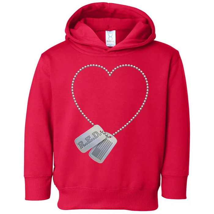 Distressed R.E.D. Friday Remember Everyone Deployed Toddler Hoodie