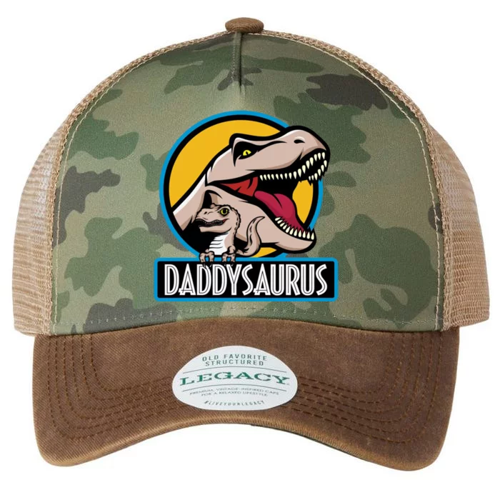 Daddysaurus Rex Fathers Day Legacy Tie Dye Trucker Hat