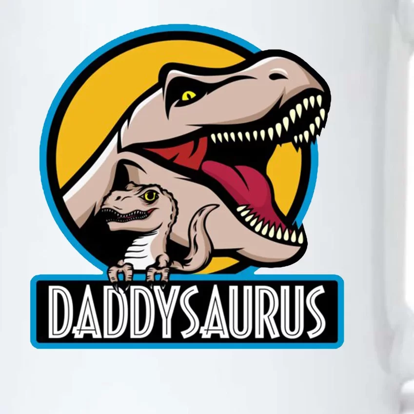 Daddysaurus Rex Fathers Day Black Color Changing Mug