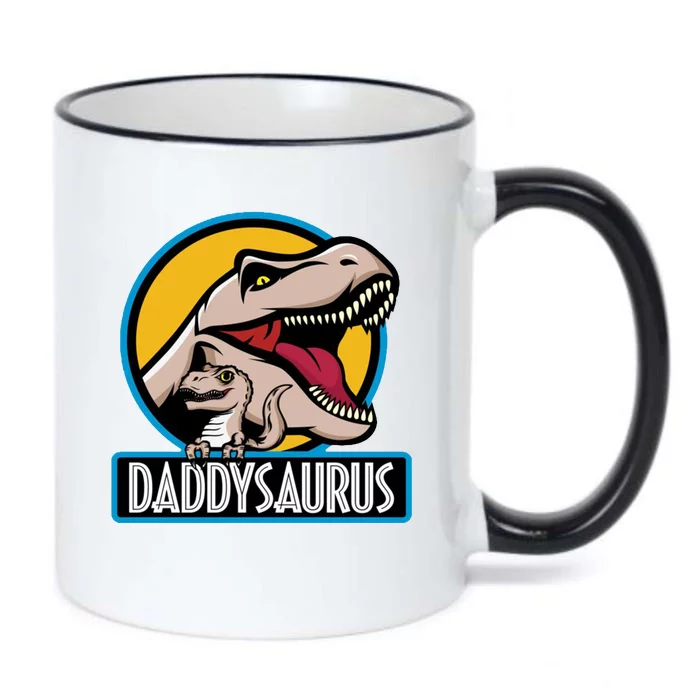 Daddysaurus Rex Fathers Day Black Color Changing Mug