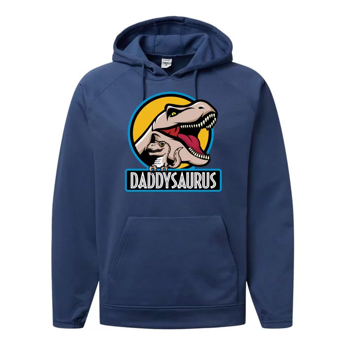 Daddysaurus Rex Fathers Day Performance Fleece Hoodie