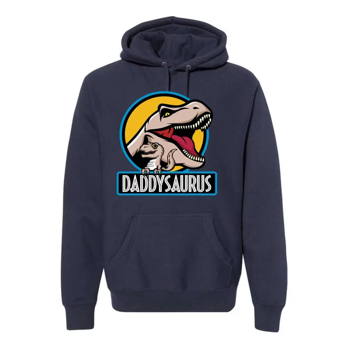 Daddysaurus Rex Fathers Day Premium Hoodie