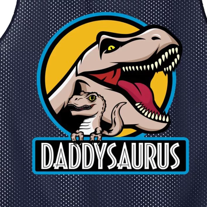 Daddysaurus Rex Fathers Day Mesh Reversible Basketball Jersey Tank