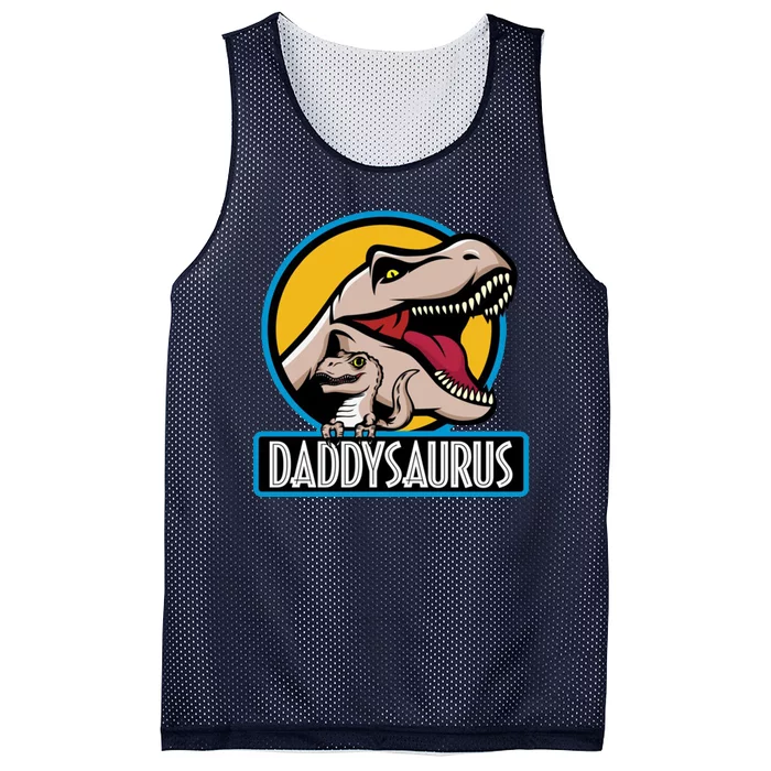 Daddysaurus Rex Fathers Day Mesh Reversible Basketball Jersey Tank