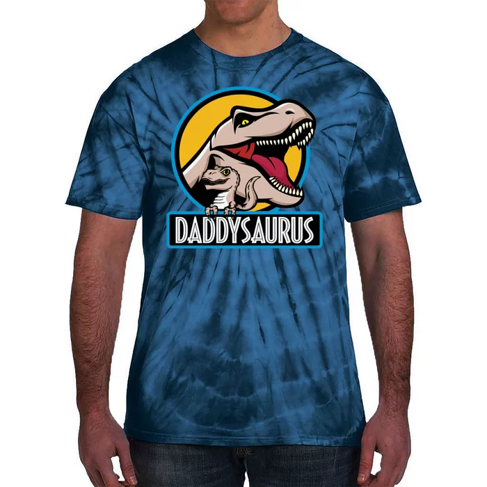 Daddysaurus Rex Fathers Day Tie-Dye T-Shirt