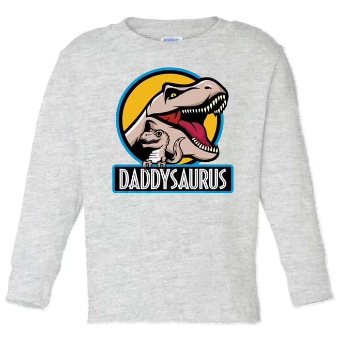 Daddysaurus Rex Fathers Day Toddler Long Sleeve Shirt