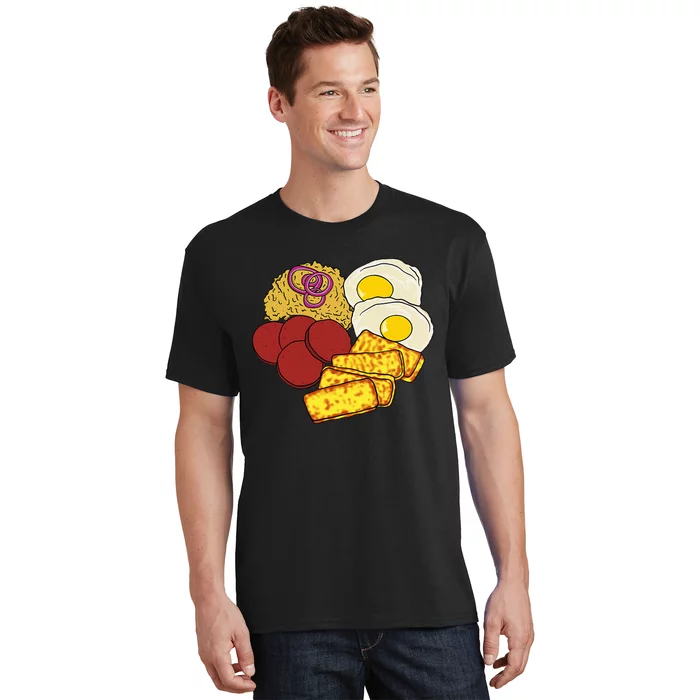 Dominican Republic Favorite Food Mangú Salami Queso Frito T-Shirt