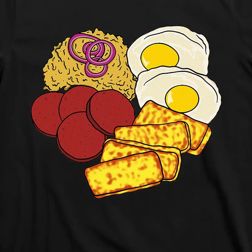 Dominican Republic Favorite Food Mangú Salami Queso Frito T-Shirt