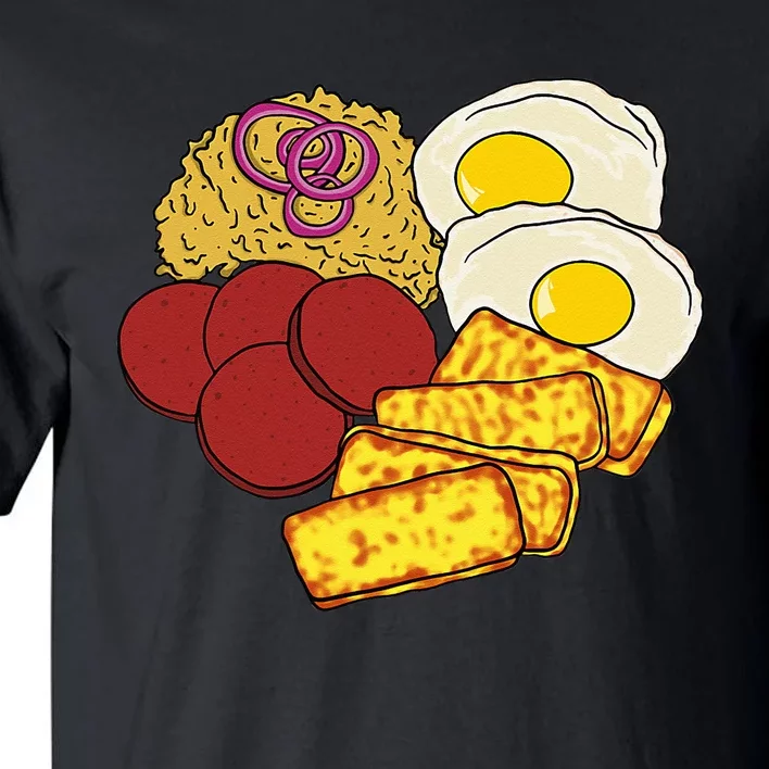 Dominican Republic Favorite Food Mangú Salami Queso Frito Tall T-Shirt